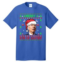 Merry 4th Of Easter Funny Joe Biden Christmas Ugly Gift Tall T-Shirt