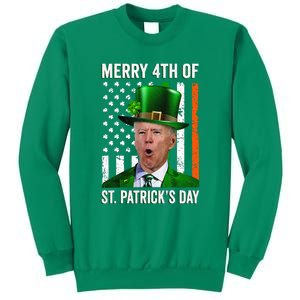 Merry 4th Of St Patrick's Day Joe Biden Leprechaun Hat Sweatshirt