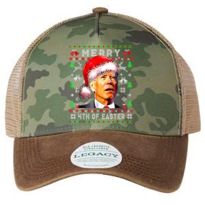 Merry 4th Of Easter Funny Biden Christmas Ugly Sweater Legacy Tie Dye Trucker Hat