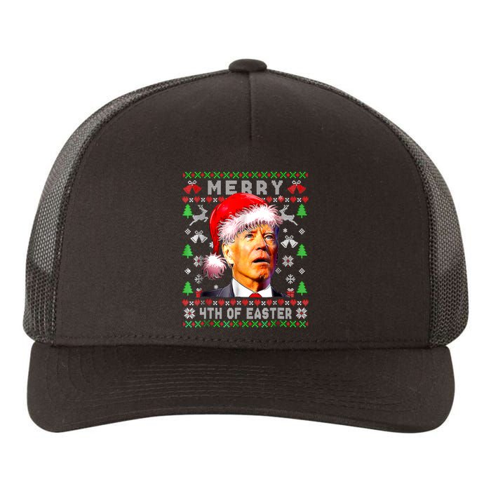 Merry 4th Of Easter Funny Biden Christmas Ugly Sweater Yupoong Adult 5-Panel Trucker Hat