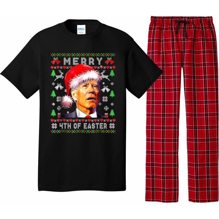 Merry 4th Of Easter Funny Biden Christmas Ugly Sweater Pajama Set