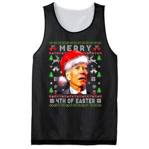 Merry 4th Of Easter Funny Biden Christmas Ugly Sweater Mesh Reversible Basketball Jersey Tank