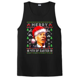 Merry 4th Of Easter Funny Biden Christmas Ugly Sweater PosiCharge Competitor Tank