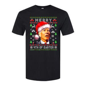 Merry 4th Of Easter Funny Biden Christmas Ugly Sweater Softstyle CVC T-Shirt