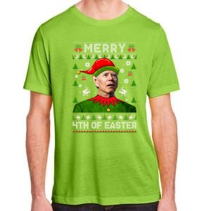 Merry 4th Of Easter Funny Joe Biden Christmas Ugly Gift Adult ChromaSoft Performance T-Shirt