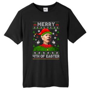 Merry 4th Of Easter Funny Joe Biden Christmas Ugly Gift Tall Fusion ChromaSoft Performance T-Shirt