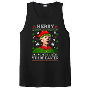 Merry 4th Of Easter Funny Joe Biden Christmas Ugly Gift PosiCharge Competitor Tank