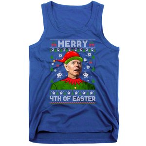 Merry 4th Of Easter Funny Joe Biden Christmas Ugly Gift Tank Top