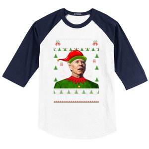 Merry 4th Of Easter Funny Joe Biden Christmas Ugly Gift Baseball Sleeve Shirt