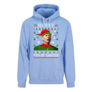 Merry 4th Of Easter Funny Joe Biden Christmas Ugly Gift Unisex Surf Hoodie