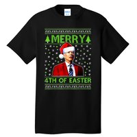 Merry 4th Of Easter Funny Biden Christmas Ugly Sweater Tall T-Shirt