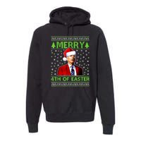 Merry 4th Of Easter Funny Biden Christmas Ugly Sweater Premium Hoodie