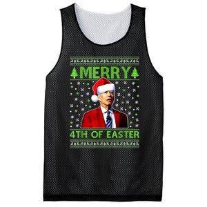 Merry 4th Of Easter Funny Biden Christmas Ugly Sweater Mesh Reversible Basketball Jersey Tank