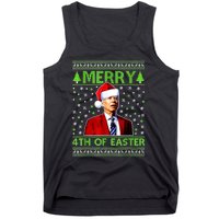 Merry 4th Of Easter Funny Biden Christmas Ugly Sweater Tank Top