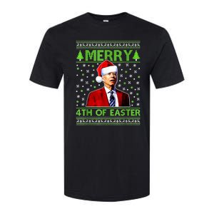 Merry 4th Of Easter Funny Biden Christmas Ugly Sweater Softstyle CVC T-Shirt