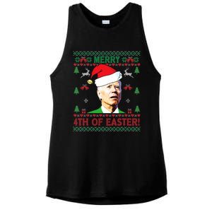 Merry 4th Of Easter Funny Joe Biden Christmas Ladies PosiCharge Tri-Blend Wicking Tank