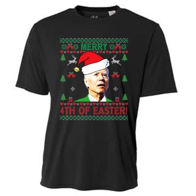 Merry 4th Of Easter Funny Joe Biden Christmas Cooling Performance Crew T-Shirt