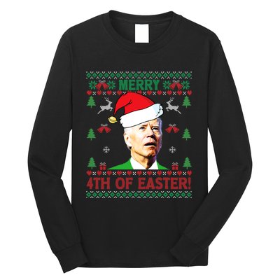 Merry 4th Of Easter Funny Joe Biden Christmas Long Sleeve Shirt