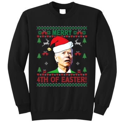 Merry 4th Of Easter Funny Joe Biden Christmas Sweatshirt