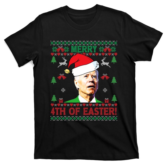 Merry 4th Of Easter Funny Joe Biden Christmas T-Shirt