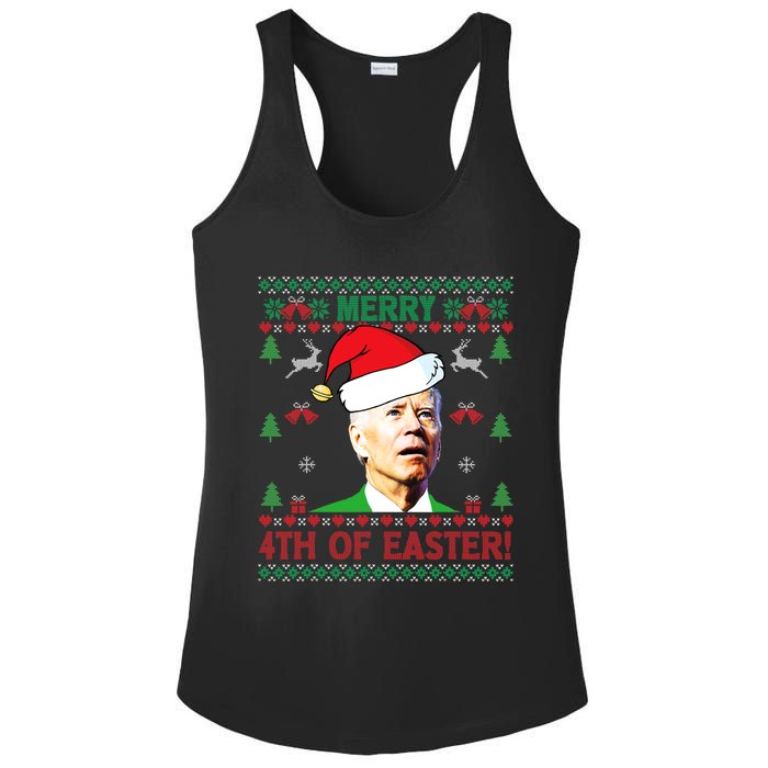 Merry 4th Of Easter Funny Joe Biden Christmas Ladies PosiCharge Competitor Racerback Tank