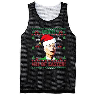 Merry 4th Of Easter Funny Joe Biden Christmas Mesh Reversible Basketball Jersey Tank