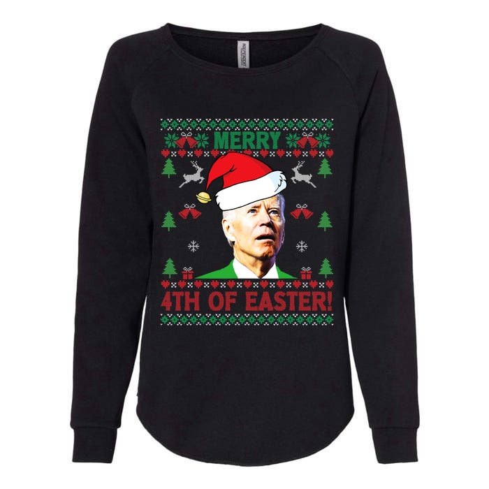 Merry 4th Of Easter Funny Joe Biden Christmas Womens California Wash Sweatshirt