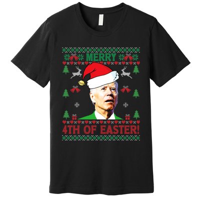 Merry 4th Of Easter Funny Joe Biden Christmas Premium T-Shirt