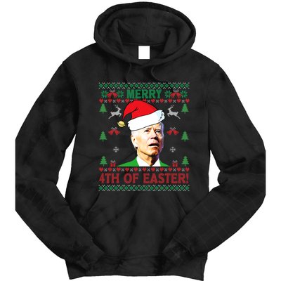 Merry 4th Of Easter Funny Joe Biden Christmas Tie Dye Hoodie