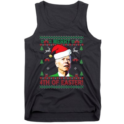 Merry 4th Of Easter Funny Joe Biden Christmas Tank Top