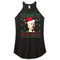 Merry 4th Of Easter Funny Joe Biden Christmas Women's Perfect Tri Rocker Tank