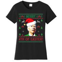 Merry 4th Of Easter Funny Joe Biden Christmas Women's T-Shirt