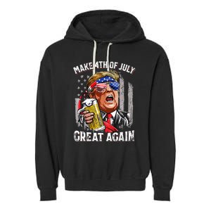 Make 4th Of July Great Again Trump Garment-Dyed Fleece Hoodie