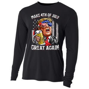 Make 4th Of July Great Again Trump Cooling Performance Long Sleeve Crew