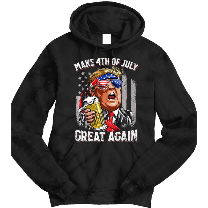 Make 4th Of July Great Again Trump Tie Dye Hoodie