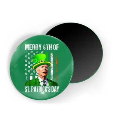 Merry 4th Of St PatrickS Day Funny Joe Biden Leprechaun Hat Magnet