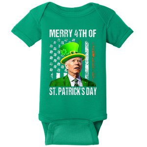 Merry 4th Of St PatrickS Day Funny Joe Biden Leprechaun Hat Baby Bodysuit