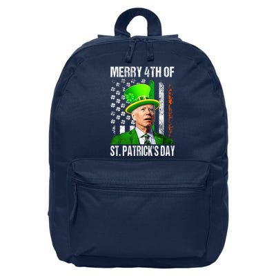 Merry 4th Of St PatrickS Day Funny Joe Biden Leprechaun Hat 16 in Basic Backpack