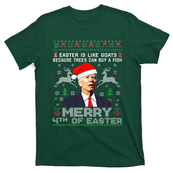 Merry 4th Of Easter Funny Biden Ugly Christmas Sweater  T-Shirt