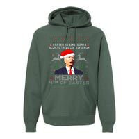 Merry 4th Of Easter Funny Biden Ugly Christmas Sweater  Premium Hoodie