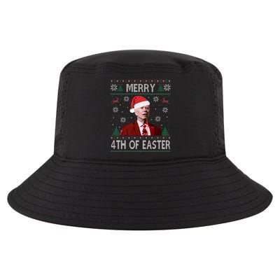 Merry 4th Of Easter Funny Joe Biden Christmas Ugly Sweater  Cool Comfort Performance Bucket Hat