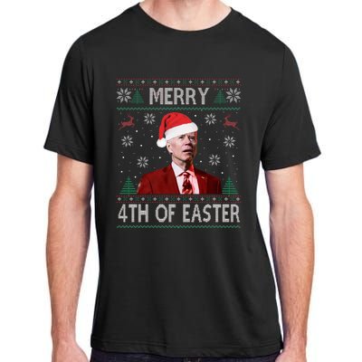 Merry 4th Of Easter Funny Joe Biden Christmas Ugly Sweater  Adult ChromaSoft Performance T-Shirt