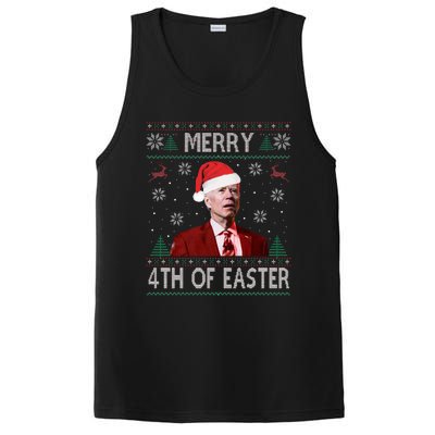 Merry 4th Of Easter Funny Joe Biden Christmas Ugly Sweater  PosiCharge Competitor Tank