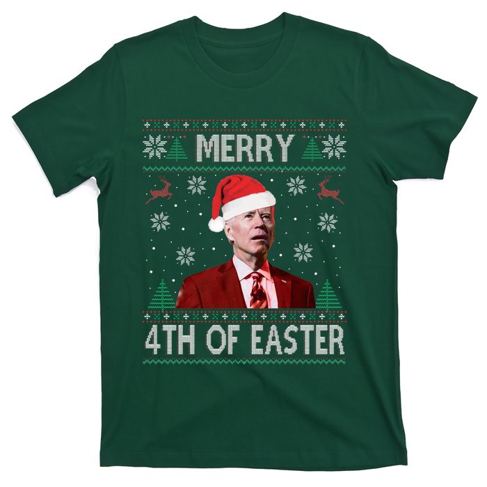 Merry 4th Of Easter Funny Joe Biden Christmas Ugly Sweater  T-Shirt