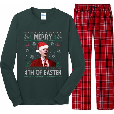 Merry 4th Of Easter Funny Joe Biden Christmas Ugly Sweater  Long Sleeve Pajama Set