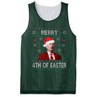 Merry 4th Of Easter Funny Joe Biden Christmas Ugly Sweater  Mesh Reversible Basketball Jersey Tank