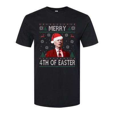 Merry 4th Of Easter Funny Joe Biden Christmas Ugly Sweater  Softstyle CVC T-Shirt