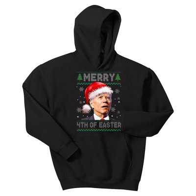 Merry 4th Of Easter Funny Christmas Ugly Sweater Kids Hoodie