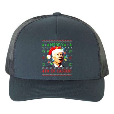 Merry 4th Of Easter Santa Joe Biden Ugly Christmas Sweater  Yupoong Adult 5-Panel Trucker Hat