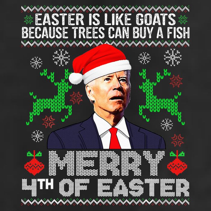 Merry 4th Of Easter Funny Christmas Ugly Sweater Cool Comfort Performance Bucket Hat